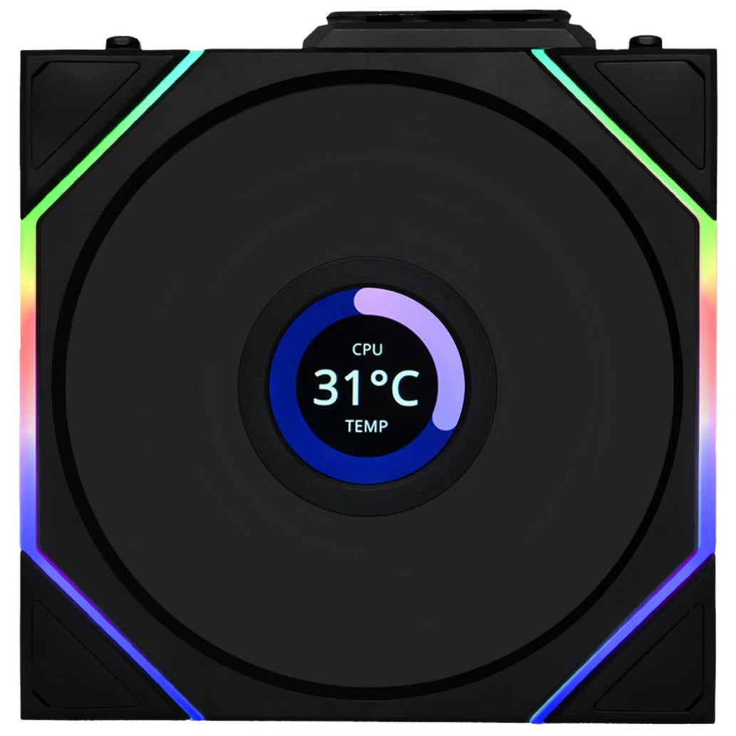 Ventilator Lian-Li UNI FAN TL Wireless LCD 120mm črna ARGB