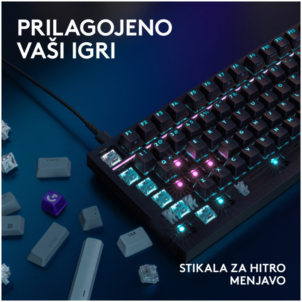 Gaming Tipkovnica Žična Logitech G316 X 98 | SLO gravura črna RGB (920-014201)