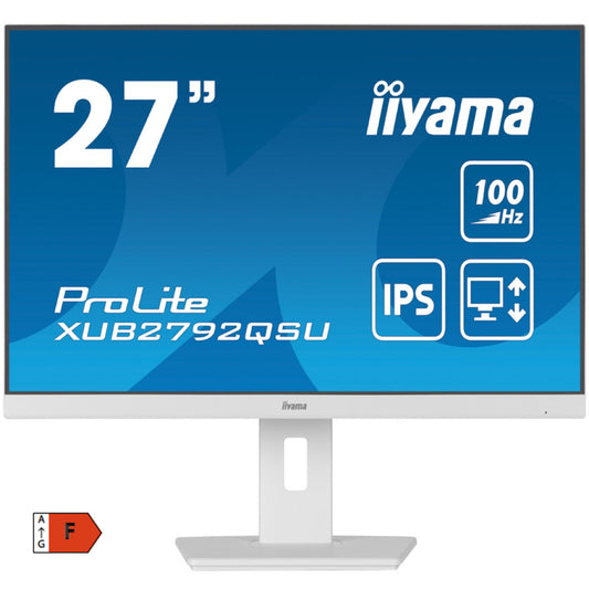 Monitor Iiyama 68,6 cm (27,0") XUB2792QSU-W6 2560x1440 100Hz IPS 0,4ms HDMI DisplayPort 4xUSB3.2 Pivot Zvočniki  sRGB99% FreeSync ProLite RGB