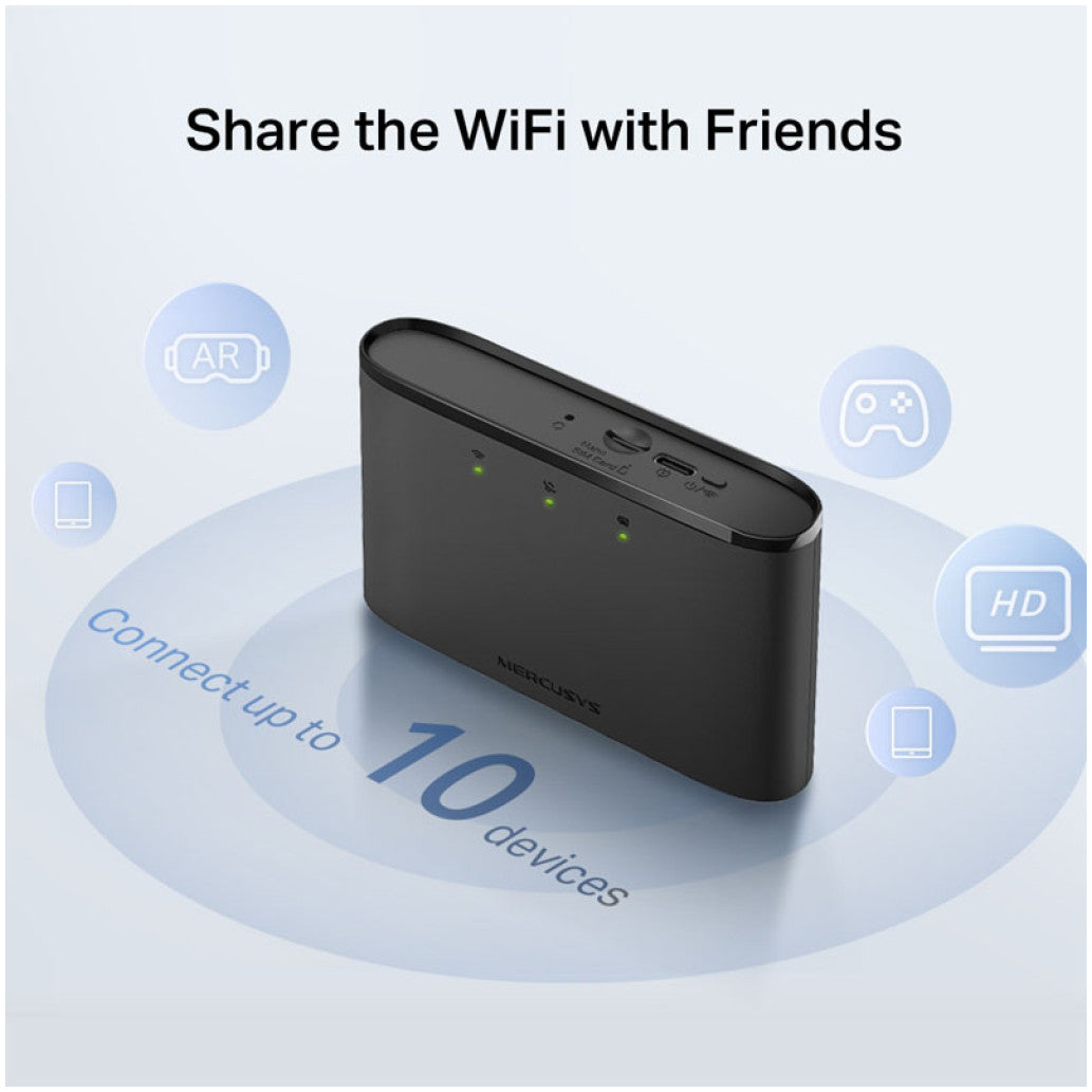 Usmerjevalnik brezžični MERCUSYS MT110 4G WiFi4 802.11n N150 4G 1x notranja antena (MT110)