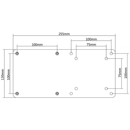 Nosilec za miniPC in multimedijske predvajalnike VESA 75x75 in 100x100mm (IB-MSA103-VM)