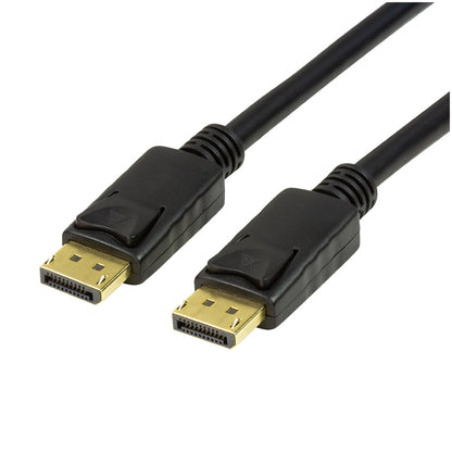 Kabel DisplayPort(m)=>DisplayPort(m) 3,00m 8K/60Hz dvojno oklopljen pozlačeni konektorji črn LogiLink (CV0121)
