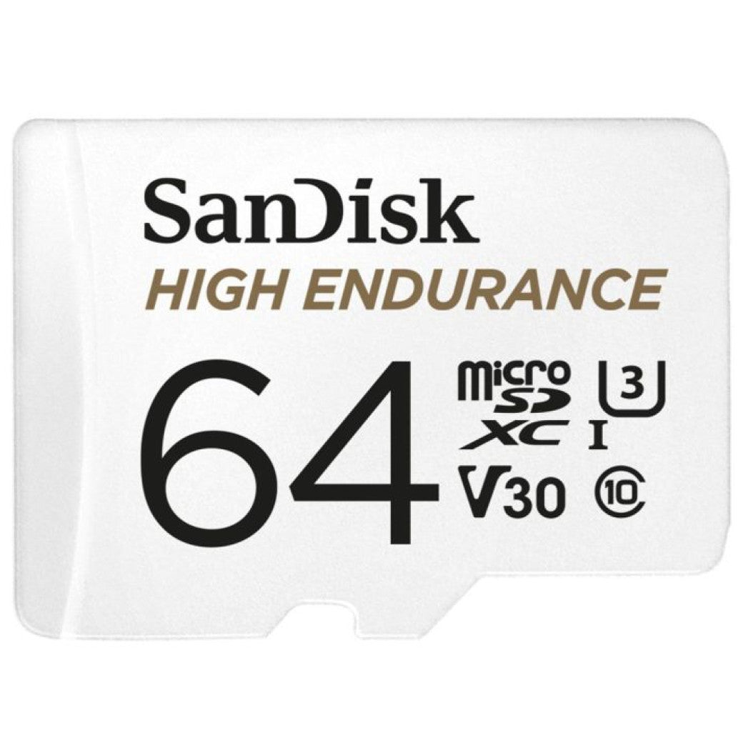 Spominska kartica microSDXC 64GB Sandisk High Endurance 100MB/s/40MB/s U3 V30 UHS-I +adapter (SDSQQNR-064G-GN6IA)