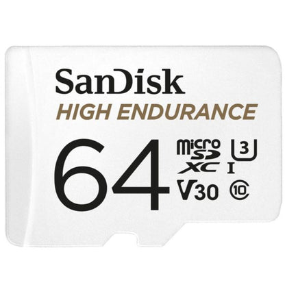 Spominska kartica microSDXC 64GB Sandisk High Endurance 100MB/s/40MB/s U3 V30 UHS-I +adapter (SDSQQNR-064G-GN6IA)