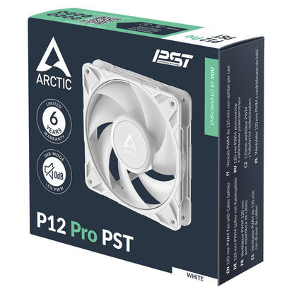Ventilator Arctic P12 Pro PST 120mm bela