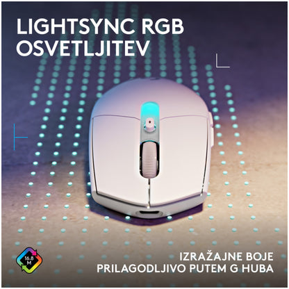 Gaming miška brezžična Logitech G305 X Superlight, bela (910-007747)