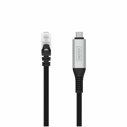 Kabel USB-C(m) => UTP Cat6a RJ45 2,00m 1Gb/s Digitus črn (AK-300601-020-S)