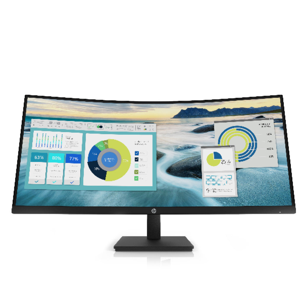 Monitor HP 86,4 cm (34,0") P34hc G4 3440x1440 Curved VA 5ms HDMI DisplayPort USB-C 65W 4xUSB3.2 HAS Zvočniki  3H sRGB99%