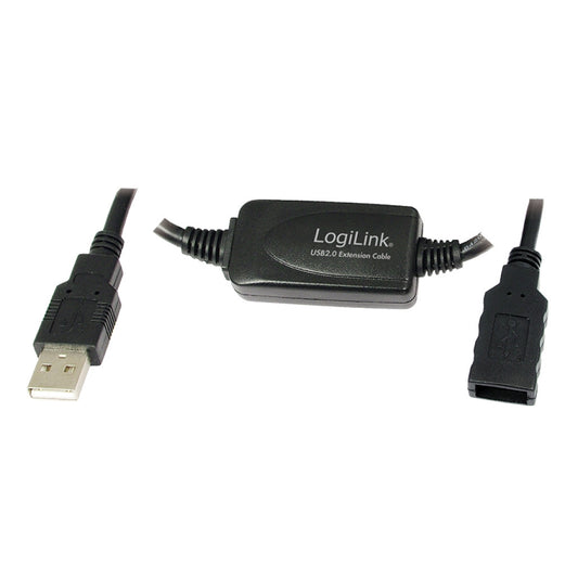 Kabel USB 2.0 ojačevalnik s kablom 10,00m LogiLink (UA0143)