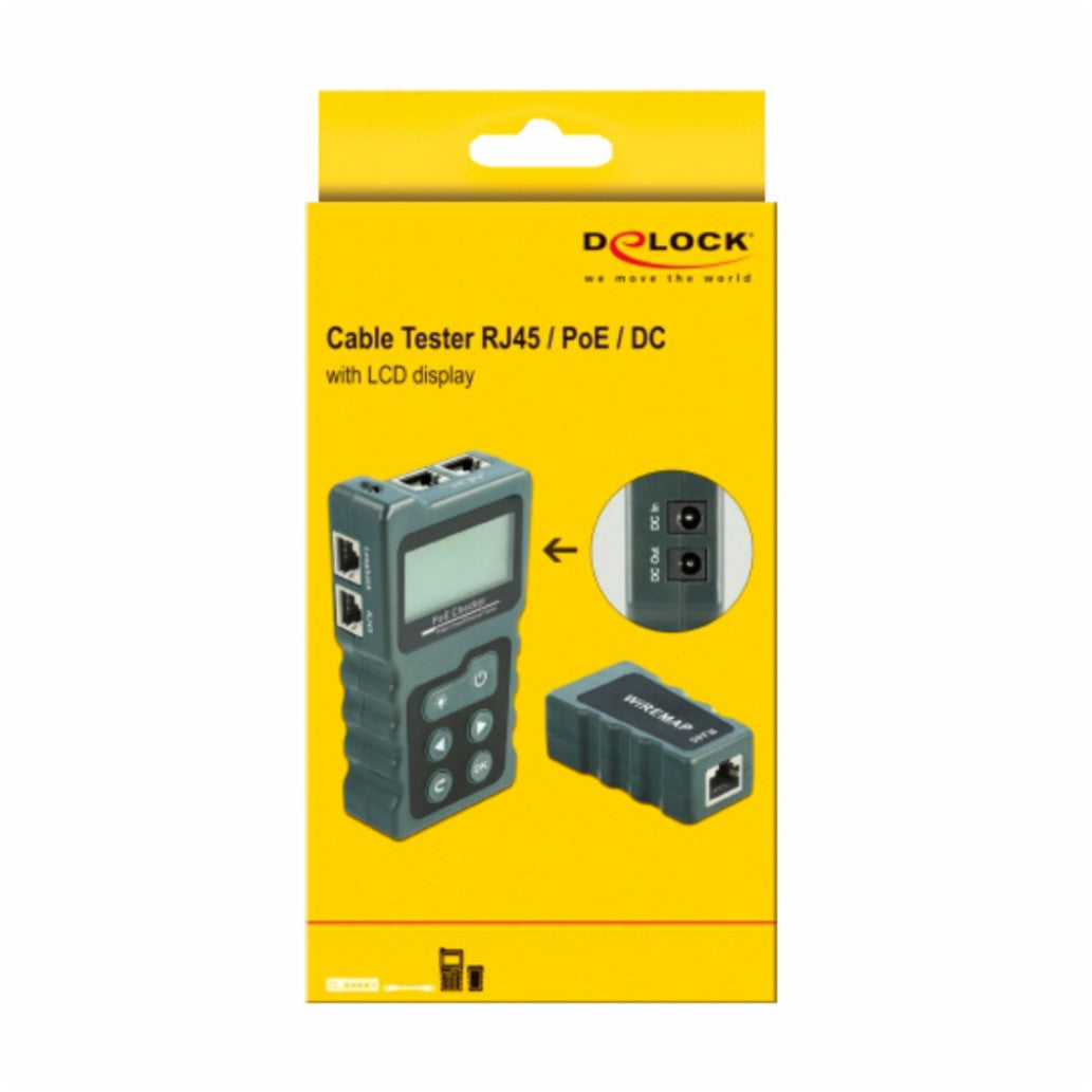 ETH LAN tester omrežja Delock RJ45, POE, DC digitalni 63110