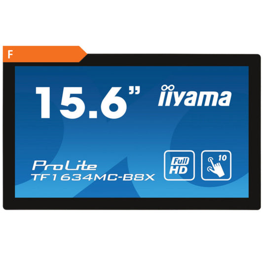 Monitor touch Iiyama 39,6 cm (15,6") TF1634MC-B8X 1920x1080 POS IPS 25ms VGA HDMI DisplayPort USB OpenFrame  7H ProLite