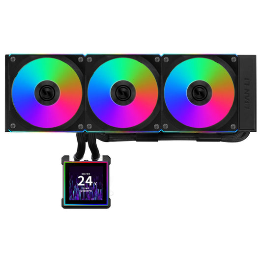 Vodno hlajenje Lian-Li HydroShift II LCD-S - 360mm RGB črna (WASE-996)