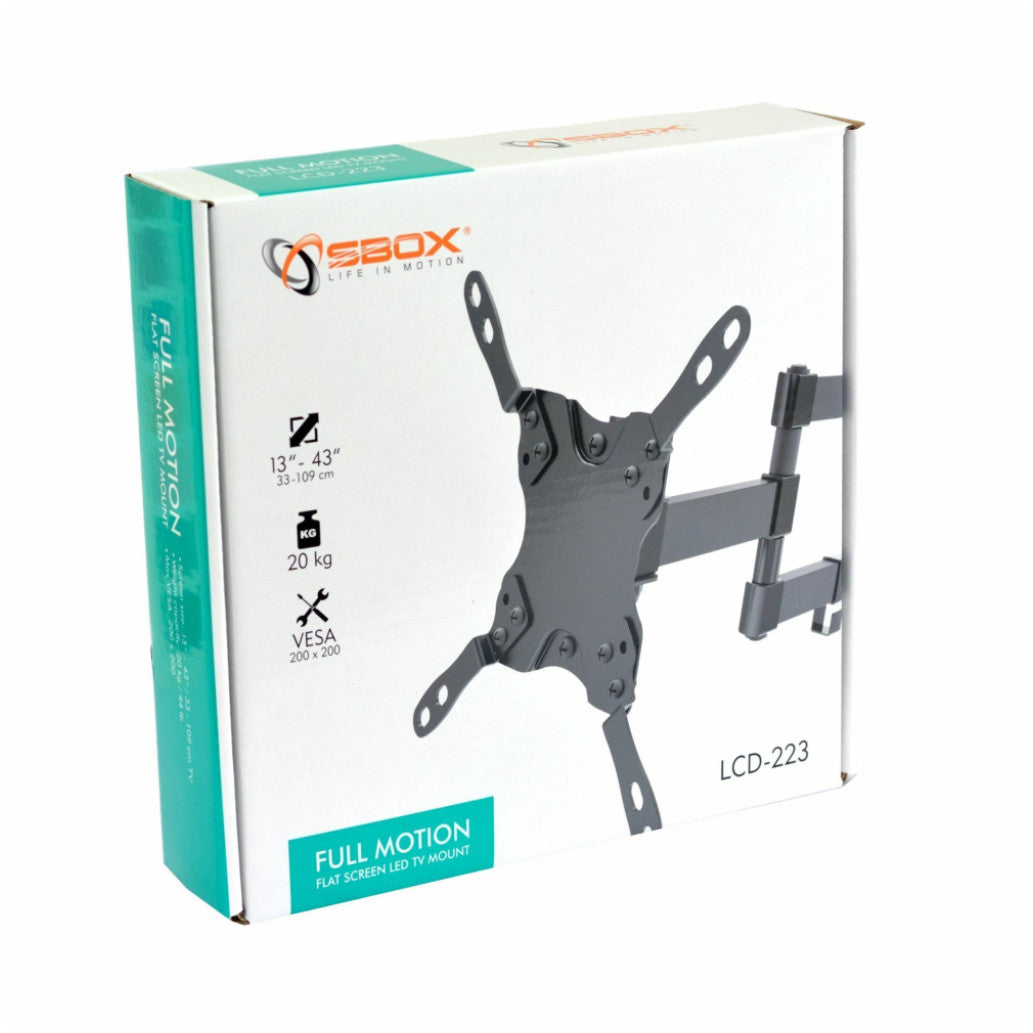Nosilec stenski SBOX za monitor 13"-43" do 20kg (LCD-223)
