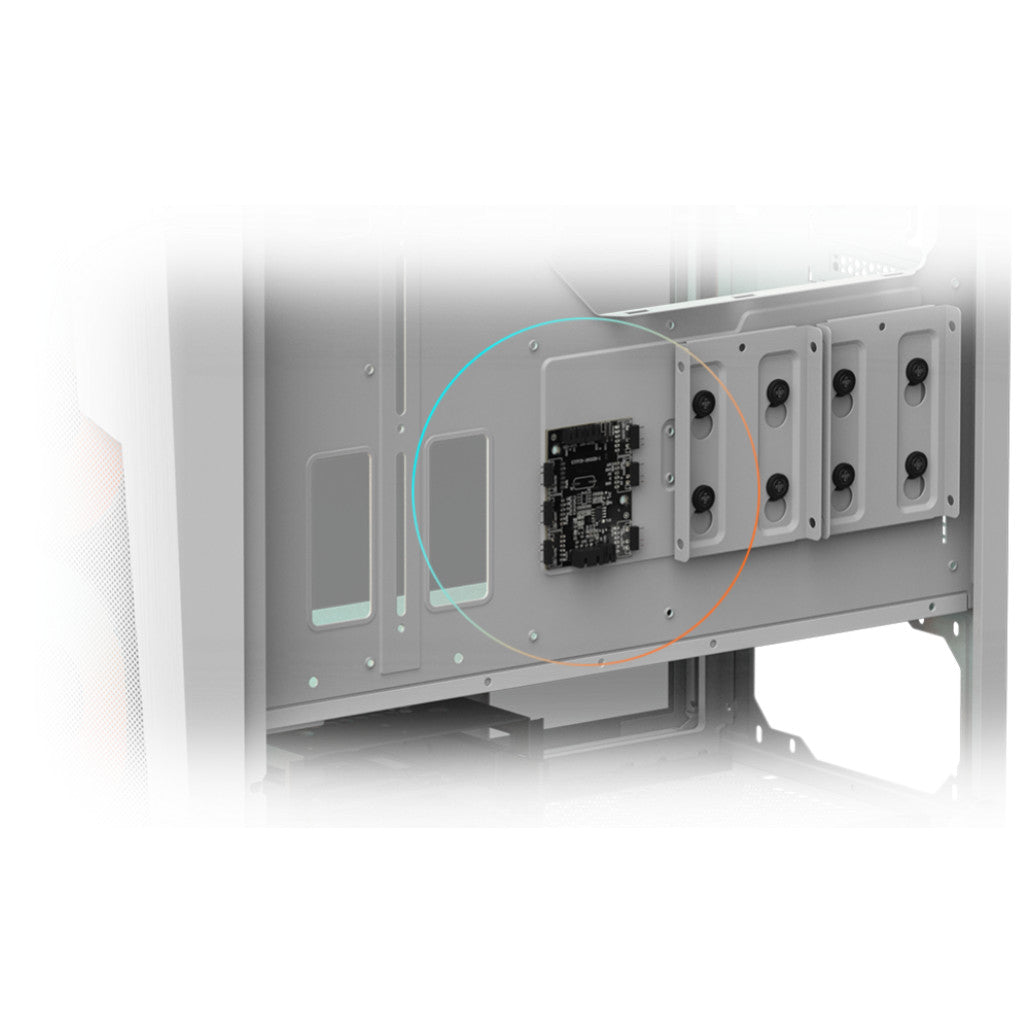 Ohišje GigaByte C301 GLASS V2 ATX - bela RGB