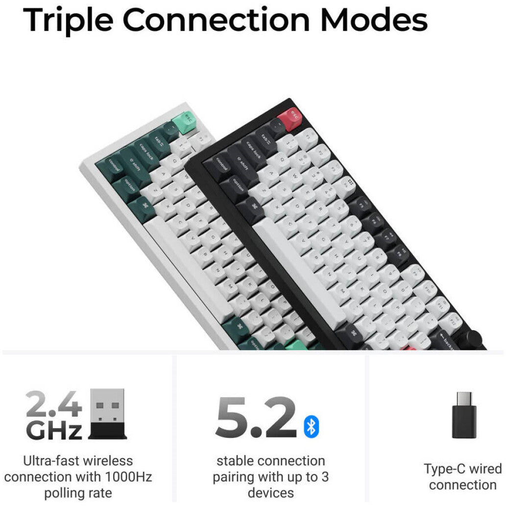 Mehanska Tipkovnica brezžična Keychron Q6 HE QMK UK | črna RGB (Nebula magnetic switch) (Q6H-M1-UK)