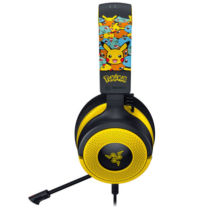 Slušalke žične Razer naglavne z mikrofonom USB Kraken V4 Pokémon Kanto Starters rumena Gaming (RZ04-05180300-R3M1)