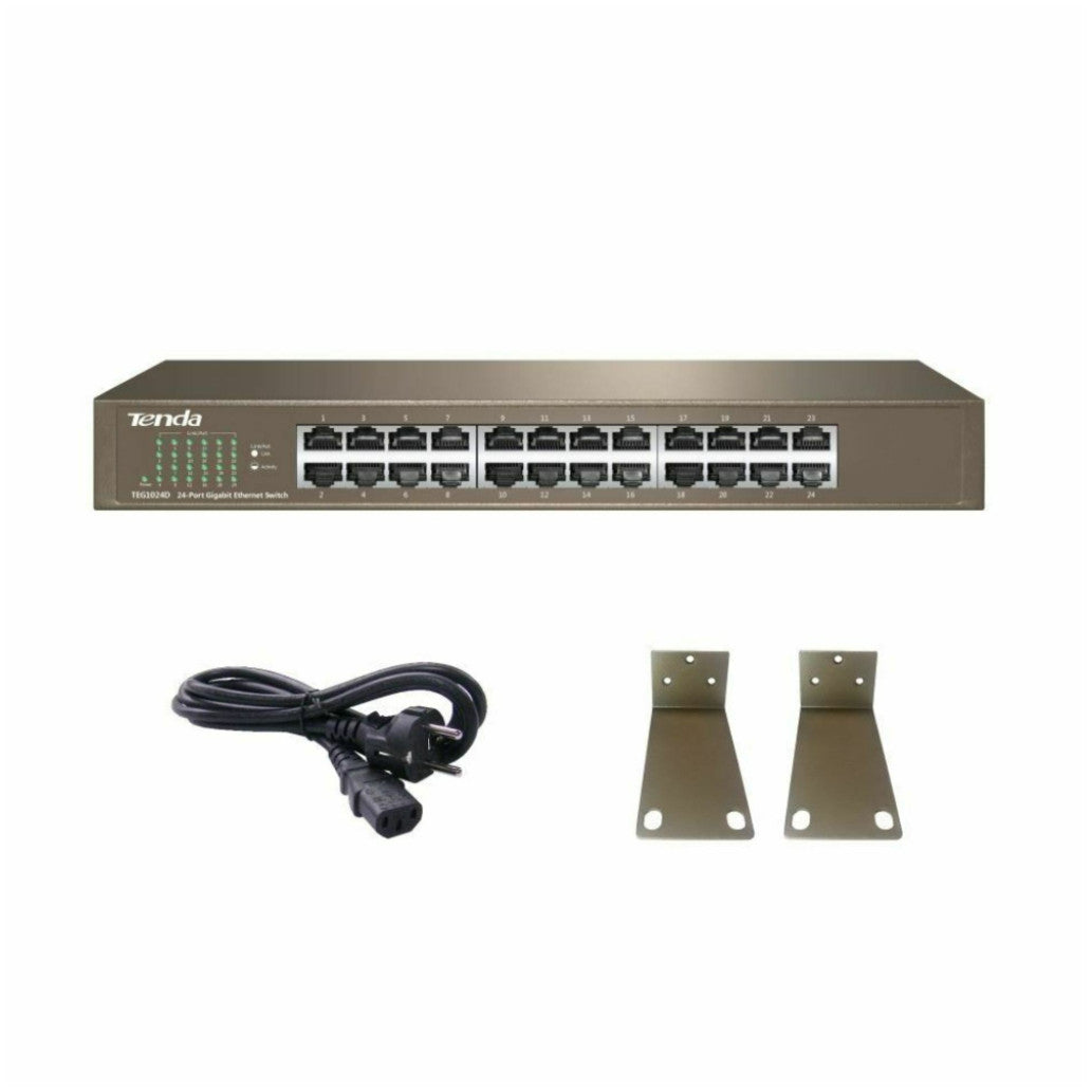 STIKALO 24-PORT Tenda 100/1000 Rack (TEG1024D)
