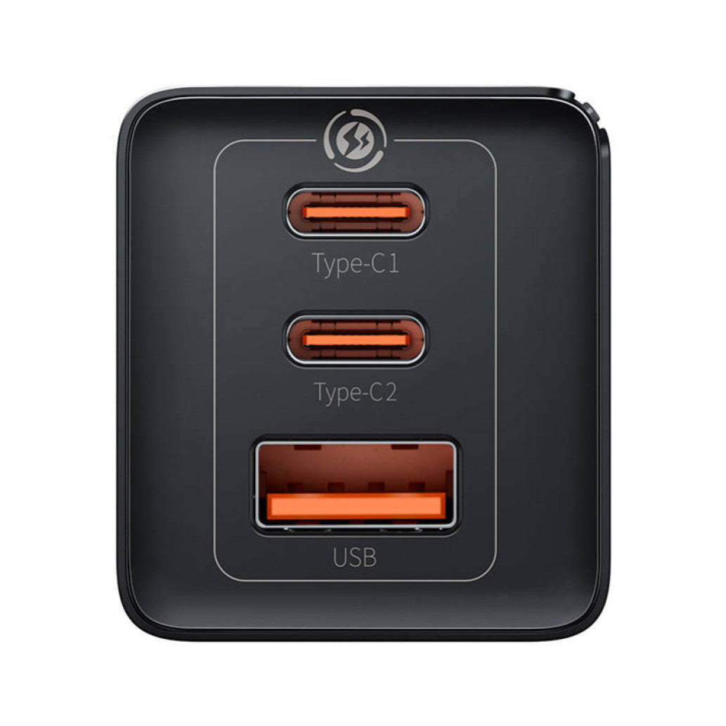 Hišni polnilec 100-240V => USB-A 2x USB-C 65W za mobilni telefon ali tablični računalnik Baseus GaN5 Pro PD3 + PPS + QC3 (CCGP120201)