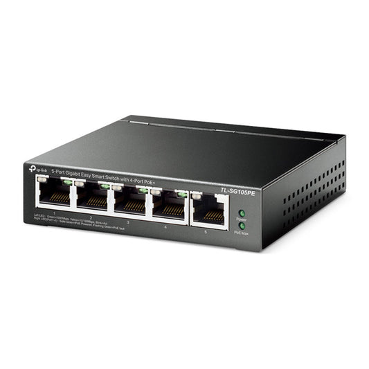 STIKALO 5-PORT TL-SG105PE Easy Smart Switch 100/1000 4-Port PoE+ (TL-SG105PE)