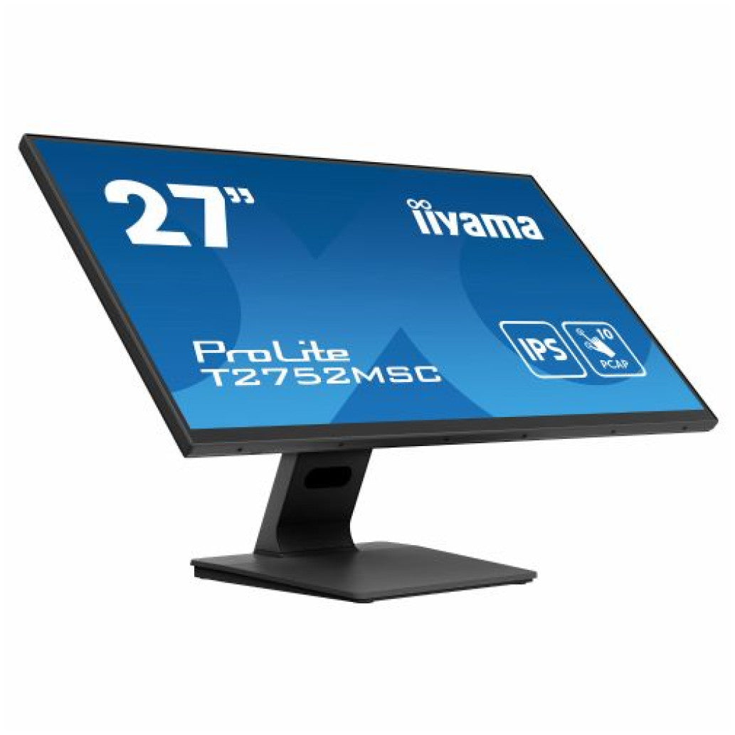 Monitor touch Iiyama 68,6 cm (27,0") T2752MSC-B1 1920x1080 POS IPS 5ms HDMI DisplayPort 2xUSB3.2 Zvočniki  7H ProLite