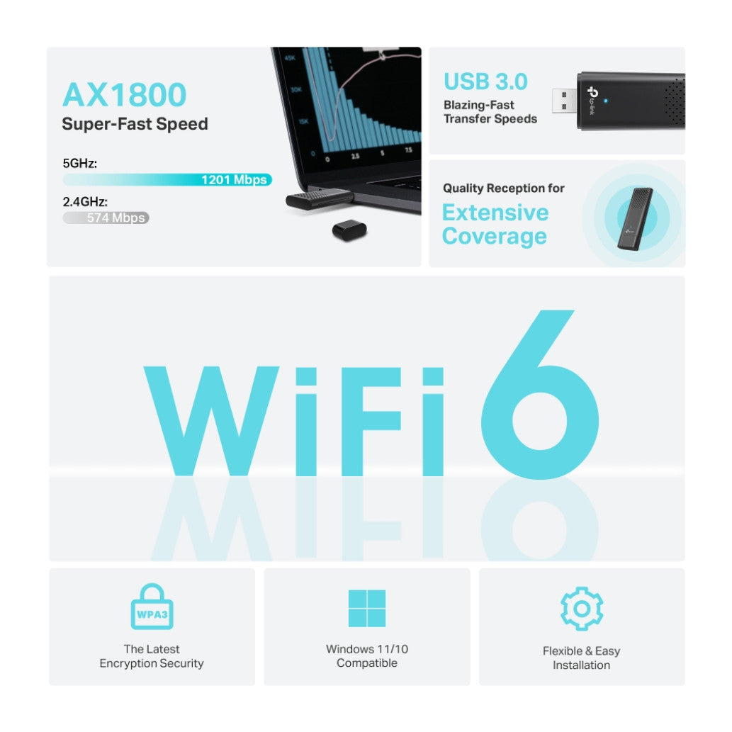 Brezžični mrežni adapter USB 3.0 TP-Link Archer AX1800 (Archer TX20U)