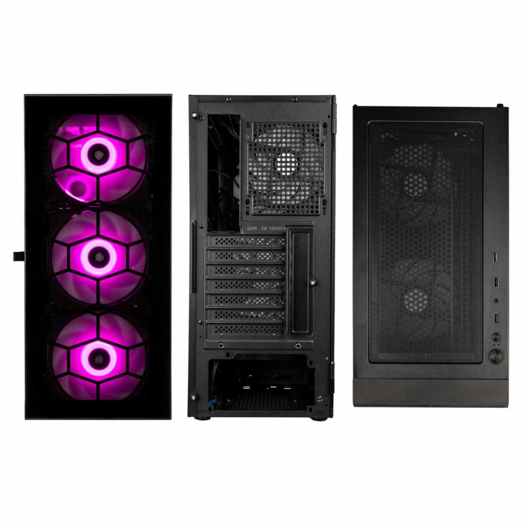 Ohišje Kolink OBSERVATORY HF GLASS MidiATX - črna ARGB