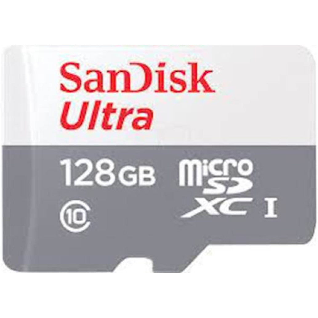 Spominska kartica microSDXC 128GB Sandisk Ultra 100MB/s/60MB/s U1 UHS-I A1 +adapter (SDSQUNR-128G-GN3MA)