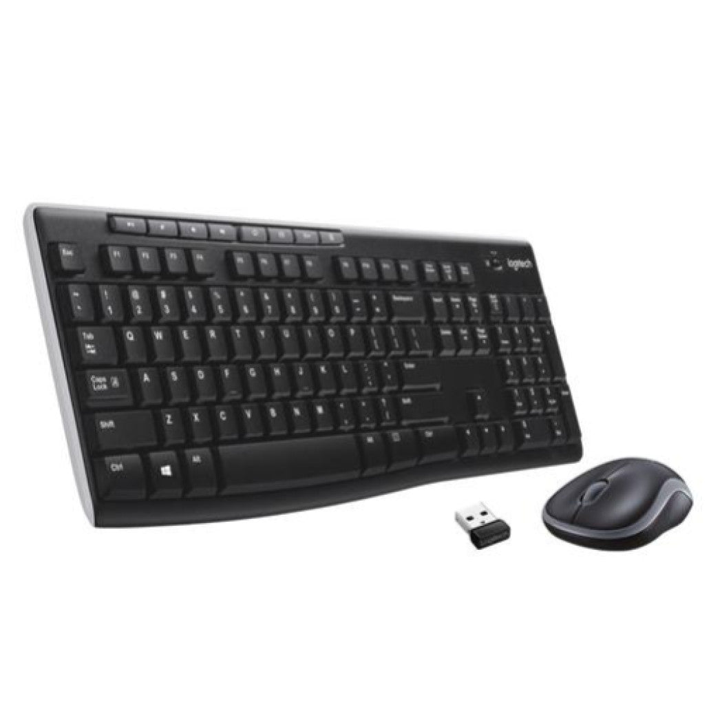 Tipkovnica in miš Logitech brezžična desktop MK270 UK veliki Enter (920-004509)