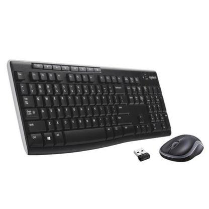 Tipkovnica in miš Logitech brezžična desktop MK270 UK veliki Enter (920-004509)