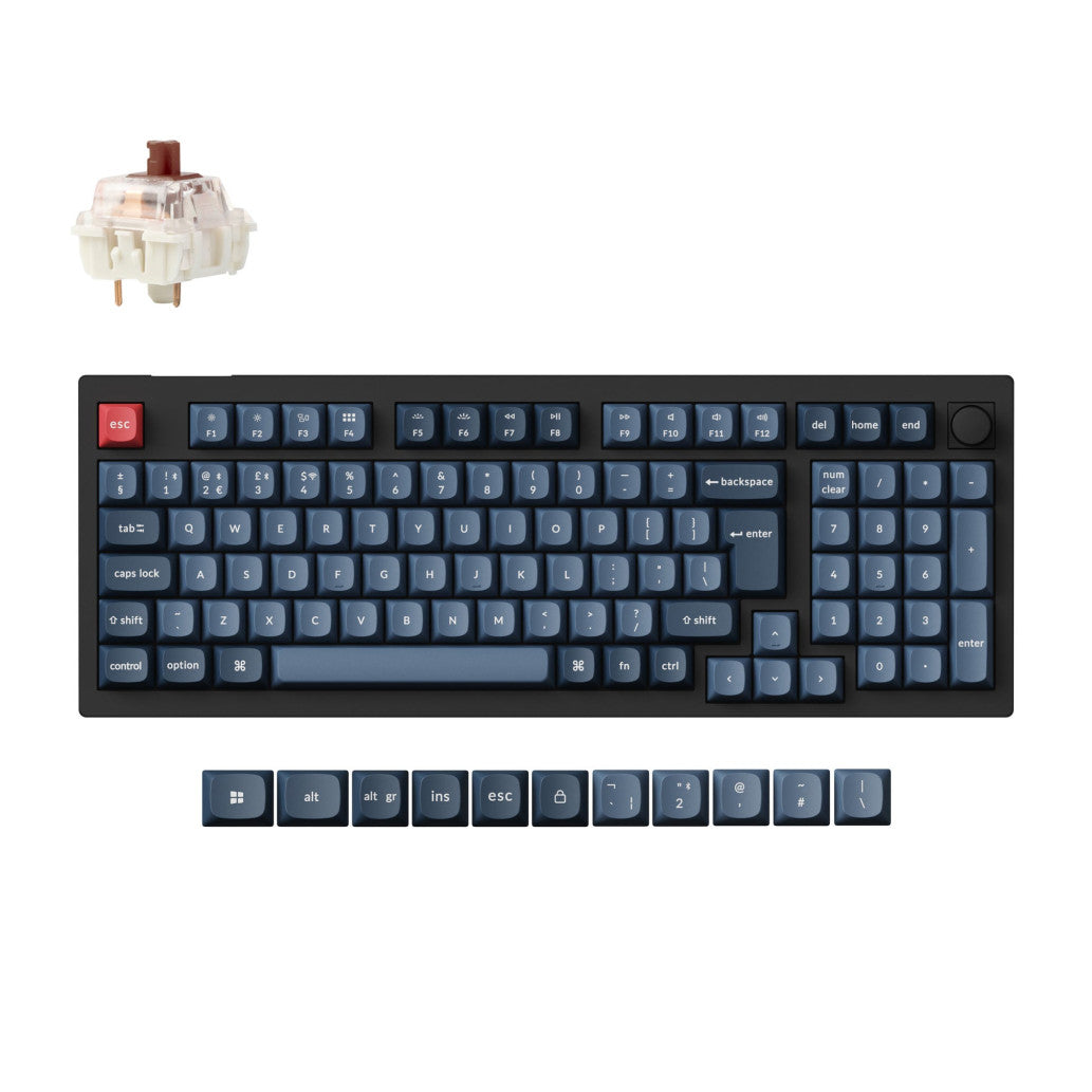 Mehanska Tipkovnica brezžična Keychron V5 Max QMK/VIA UK | črna RGB (Brown switch) (V5M-D3-UK)