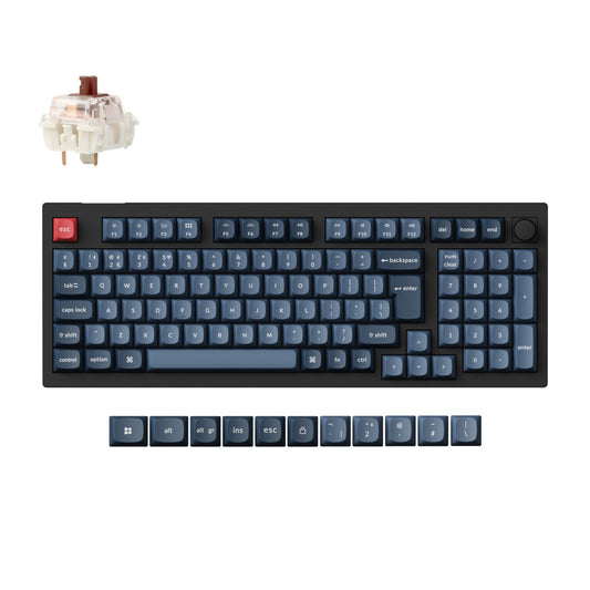 Mehanska Tipkovnica brezžična Keychron V5 Max QMK/VIA UK | črna RGB (Brown switch) (V5M-D3-UK)