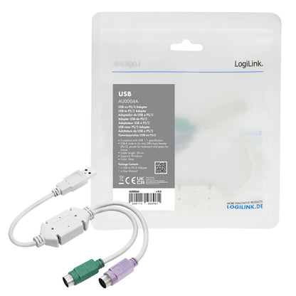 Adapter USB => PS2 - 2x Ženski  LogiLink AU0004A