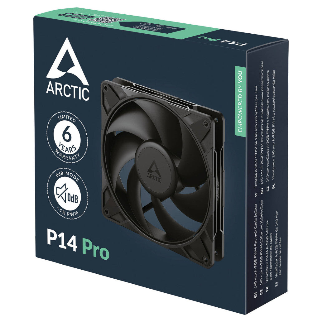 Ventilator Arctic P14 Pro PWM 140mm črna