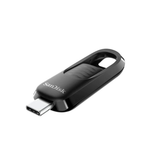 Spominski ključek 64GB USB-C Sandisk Ultra 300MB/s 400MB/s plastičen drsni črn (SDCZ480-064G-G46)