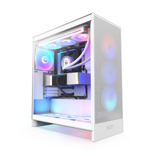Ohišje NZXT H7 Flow RGB ATX - bela RGB