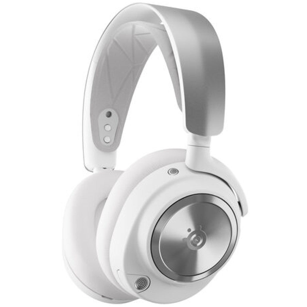 Slušalke brezžične SteelSeries naglavne z mikrofonom BT USB Arctis Nova Pro bele ANC (61524)