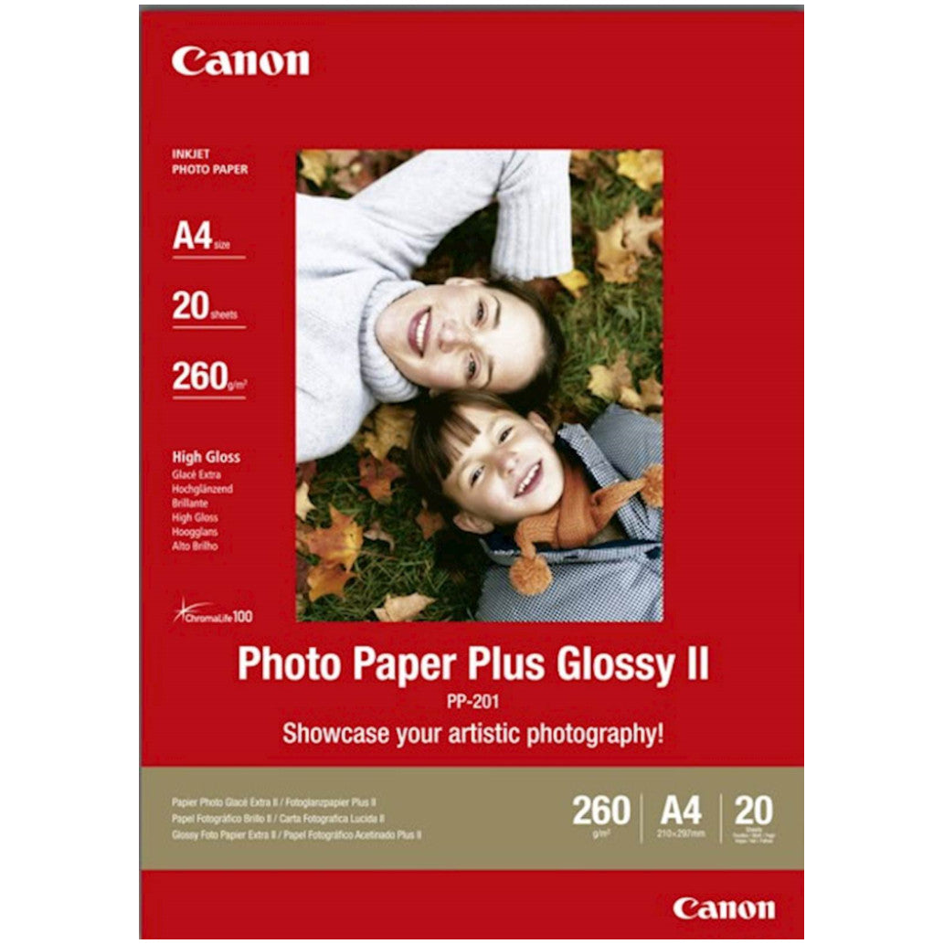 Papir CANON PP-201 A4; A4 / high gloss / 265gsm / 20 listov (2311B019BA)