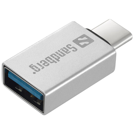 Adapter USB-C => USB-A 3.0 Sandberg srebrn (136-24)