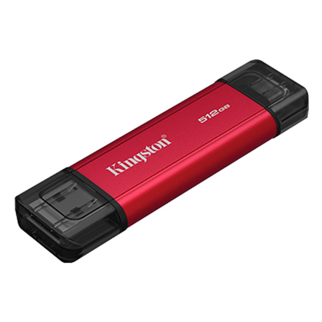 Prenosni disk SSD 512GB USB-C/A Kingston Duo 1050/900MB/s  - črna/rdeča (SPSD/512GB)