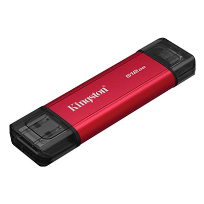 Prenosni disk SSD 512GB USB-C/A Kingston Duo 1050/900MB/s  - črna/rdeča (SPSD/512GB)