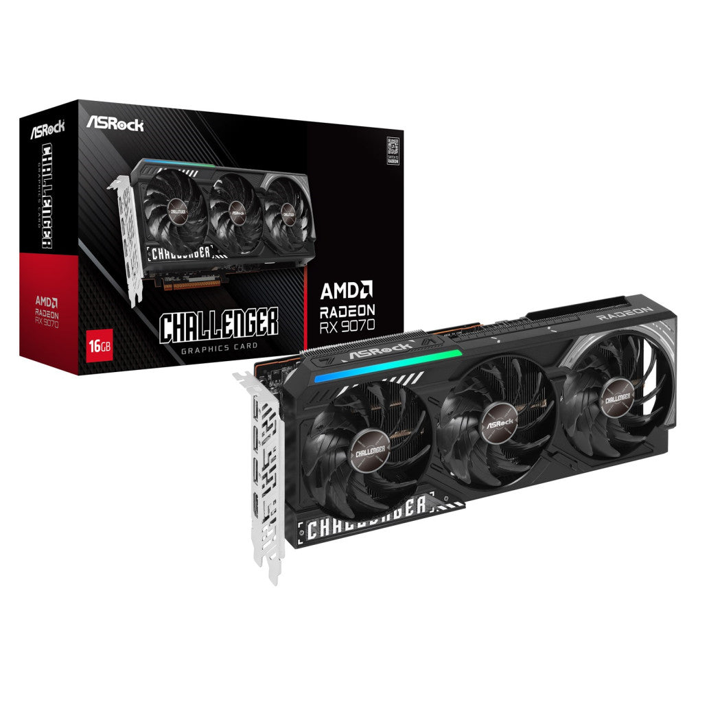 Grafična kartica AMD RX 9070 Asrock Challenger - 16GB GDDR6  | 1xHDMI 2.1b 3xDisplayport 2.1a (90-GA5NZZ-00UANF)