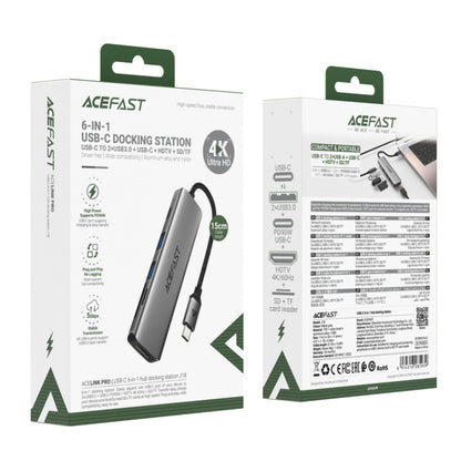 Priklopna postaja USB-C => Acefast J18 HDMI 2xUSB3.0 USB-C 90W micro čitalec kartic SD/microSD (J18)