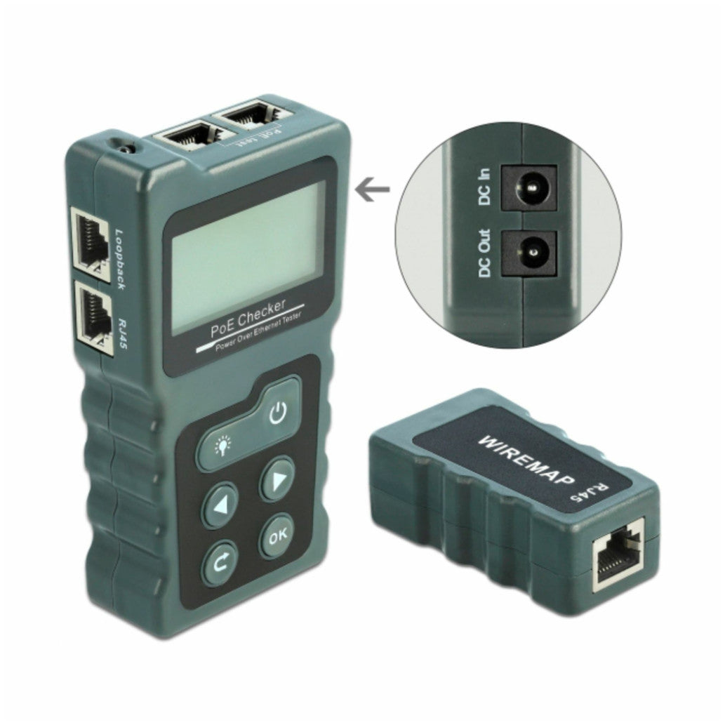 ETH LAN tester omrežja Delock RJ45, POE, DC digitalni 63110