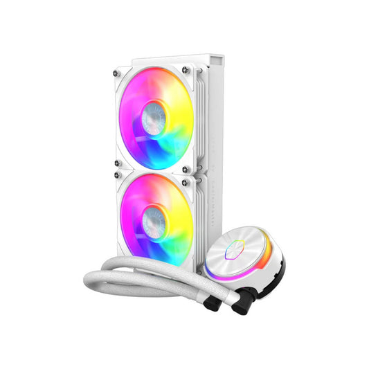 Vodno hlajenje Cooler Master MasterLiquid PL240 Flux - 240mm ARGB bela (MLY-D24M-A23PZ-RW)
