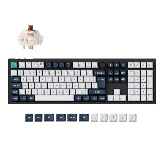 Mehanska Tipkovnica brezžična Keychron Q6 Max QMK/VIA UK | črna RGB (Brown switch) (Q6M-M3-UK)