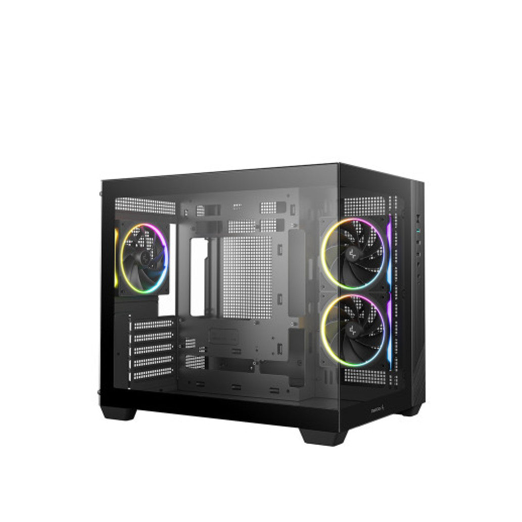 Ohišje Deepcool CG330 3F microATX - črna RGB