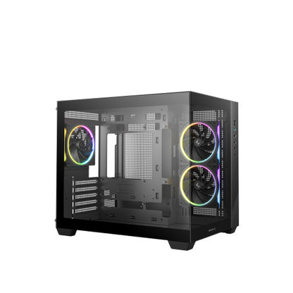 Ohišje Deepcool CG330 3F microATX - črna RGB