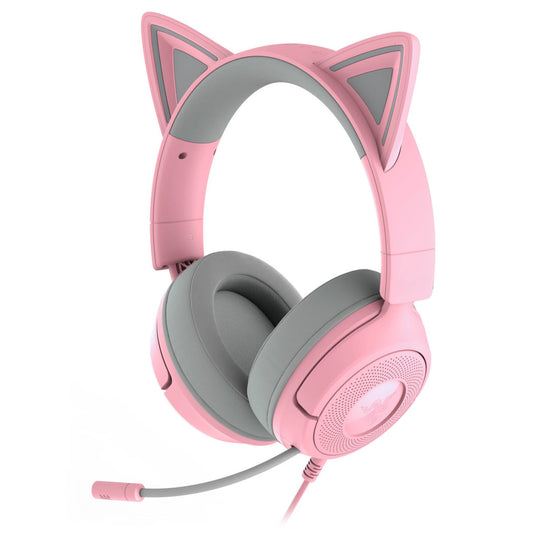 Slušalke žične Razer naglavne z mikrofonom 1x3,5mm Kraken Kitty V3 X roza Gaming (RZ04-05350100-R3M1)