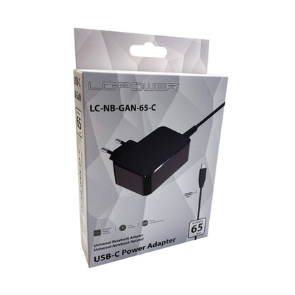 Napajalnik za prenosnik univerzalni 65W LC Power USB-C (LC-NB-GAN-65-C)