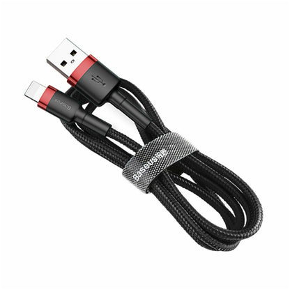 Kabel USB-A(m) => Apple Lightning 2,0m 1.5A Cafule rdeč-črn Baseus (CALKLF-C19)